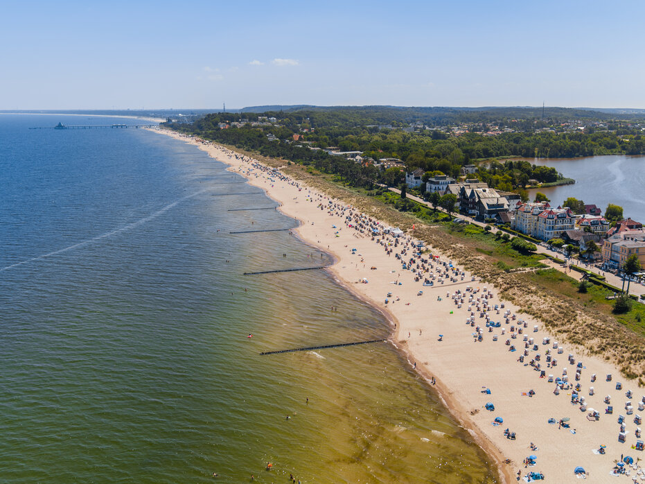 ©FilmVision Blick auf den Strand von Bansin