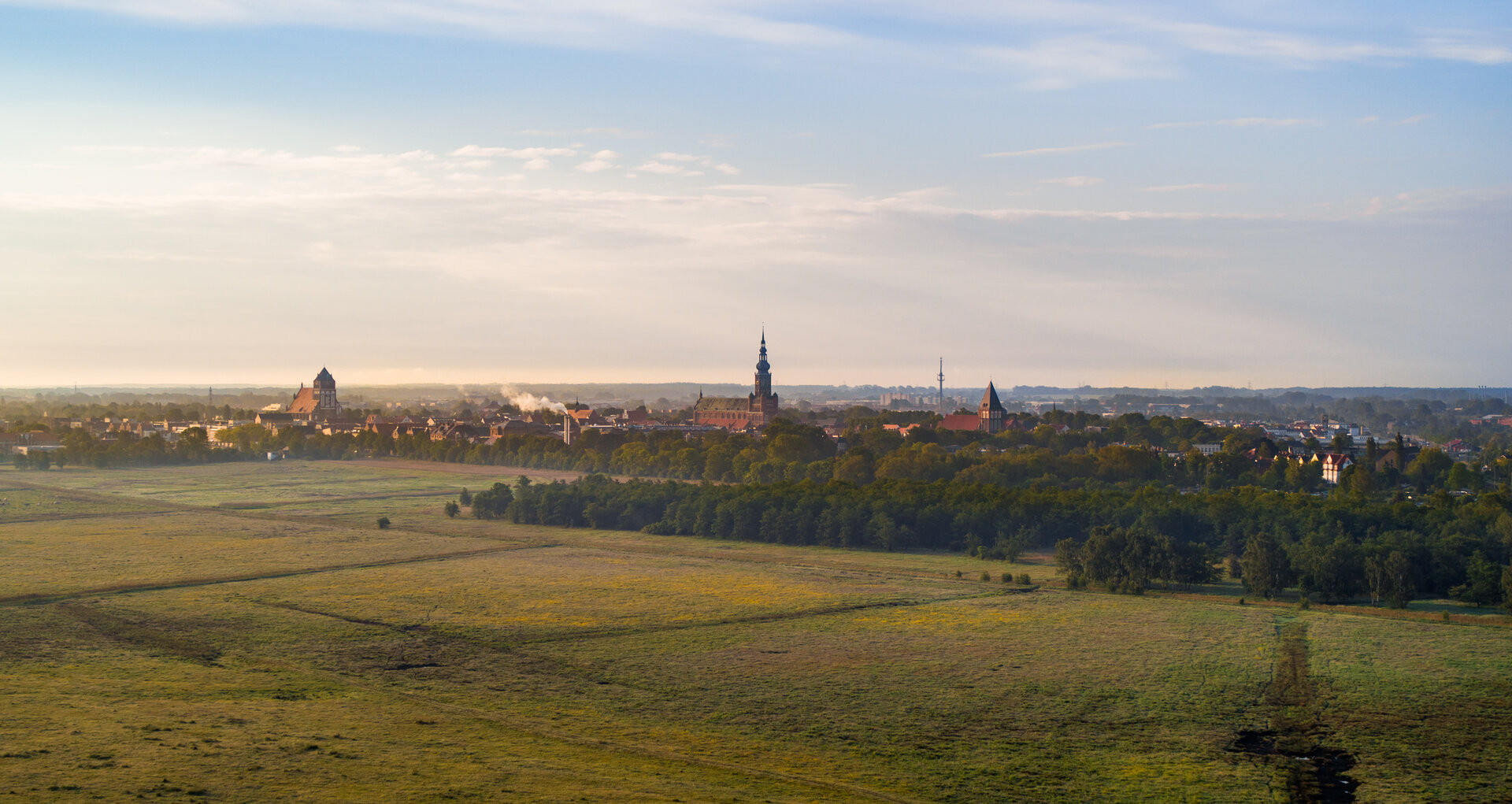 Greifswald | ©FilmVision Caspar-David-Friedrich-Blick auf Greifswald