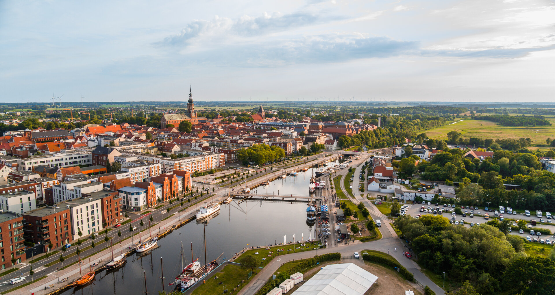 Greifswald | ©FilmVision Blick auf den Museumshafen in Greifswald