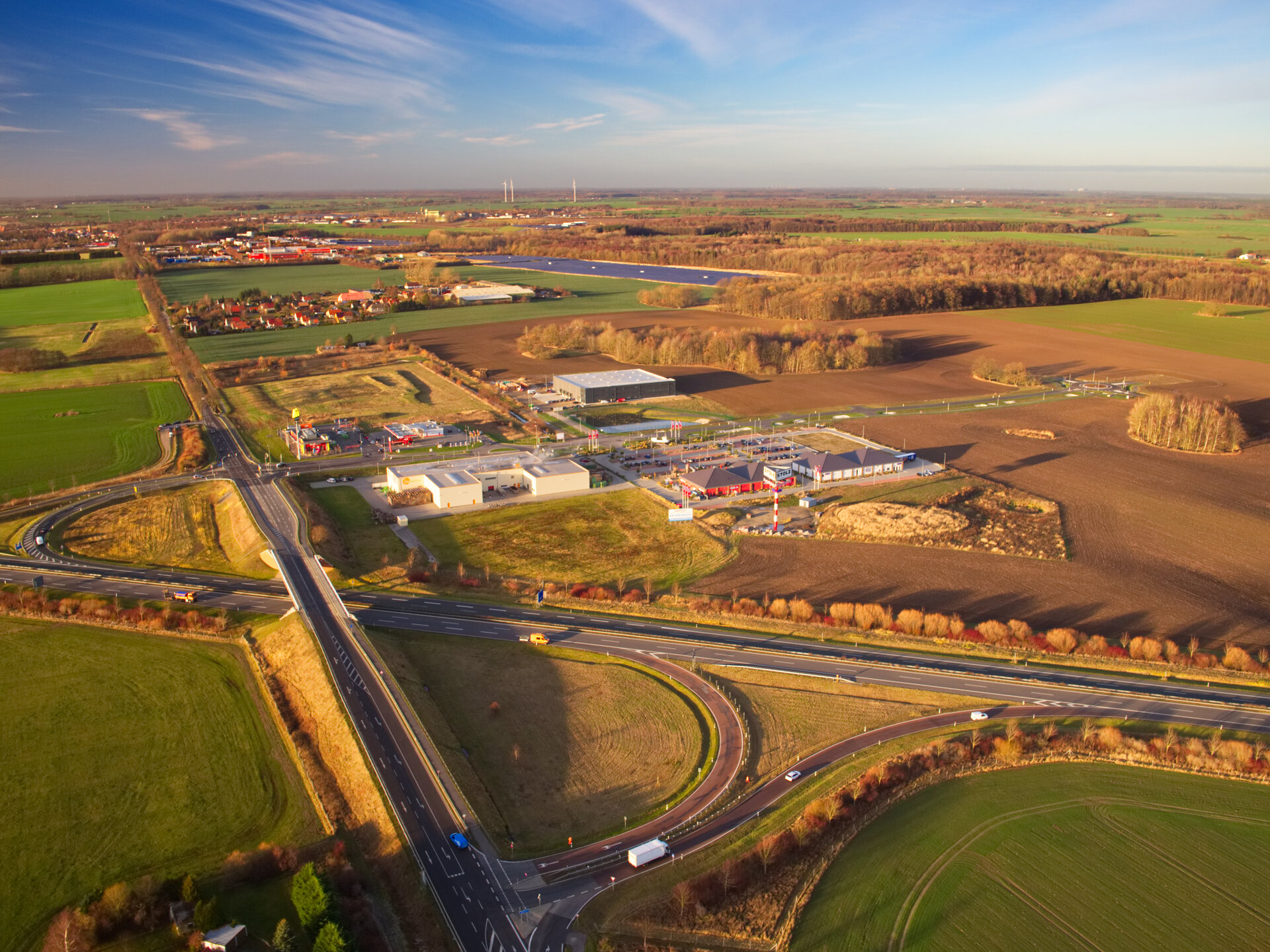 Luftaufnahme Pommerndreieck