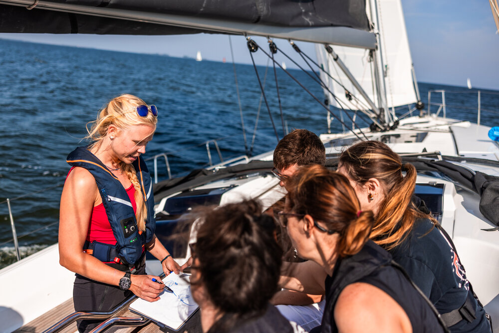 ©FilmVision Gruppe von Personen beim Segeln