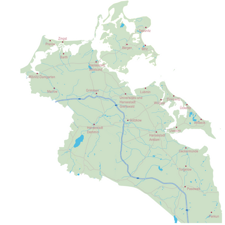 Vorpommern-Karte